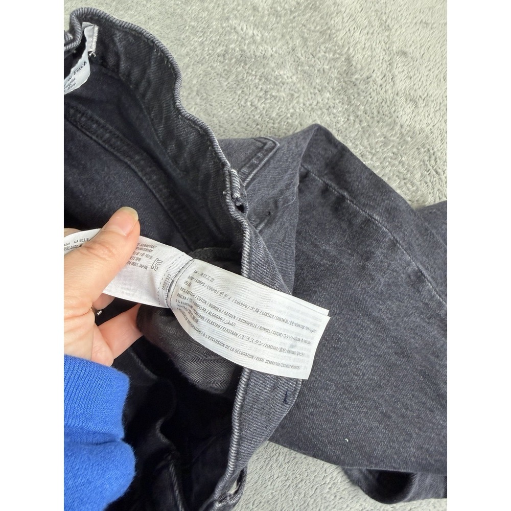 Abercrombie & Fitch The 90s Straight Ultra High Rise Jeans Women's Size 28 Black - Picture 6 of 11